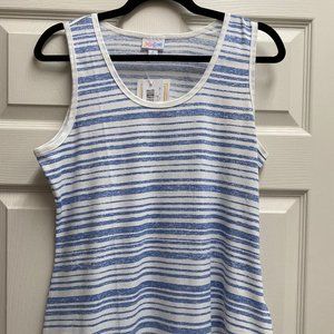 Distressed Blue White Tank Top LuLaRoe NWT LLR L